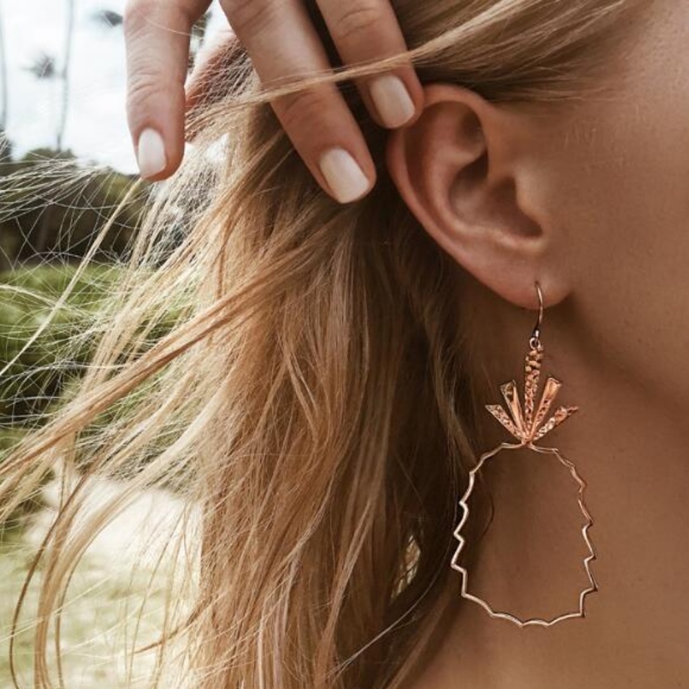TOPANGA | Geometric Pineapple Drop Earrings
